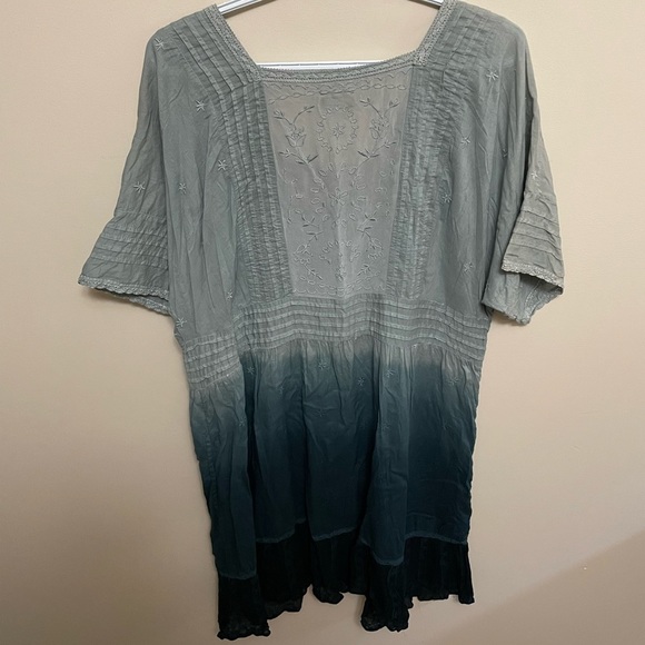 ANTHROPOLOGIE Holding Horses Ocean Dipped Tunic Dress - Picture 6 of 10